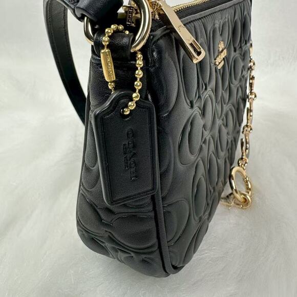 Coach Nolita 19 In Signature Leather/Gold/BLack CZ456 Wristlet/Shoulder Bag NWT - Picture 8 of 8